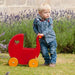 Dolls Pram in Red and Birch Veneer - Little and Giant Explorers Moover