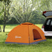 Dome Tent with Zipped Doors in Orange (2 persons) - Little and Giant Explorers Outsunny