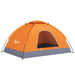 Dome Tent with Zipped Doors in Orange (2 persons) - Little and Giant Explorers Outsunny