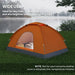 Dome Tent with Zipped Doors in Orange (2 persons) - Little and Giant Explorers Outsunny