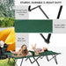 Double Camping Cot Bed with Bag in Green - Little and Giant Explorers Outsunny