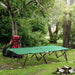 Double Camping Cot Bed with Bag in Green - Little and Giant Explorers Outsunny