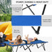 Double Folding Camping Bed – Blue | 2-Person Elevated Travel Cot with Carry Bag OUTSUNNY - Little and Giant Explorers Outsunny