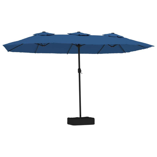 Double-Head Parasol in Azure Blue (449 x 245cm) - Little and Giant Explorers vidaXL