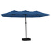 Double-Head Parasol in Azure Blue (449 x 245cm) - Little and Giant Explorers vidaXL