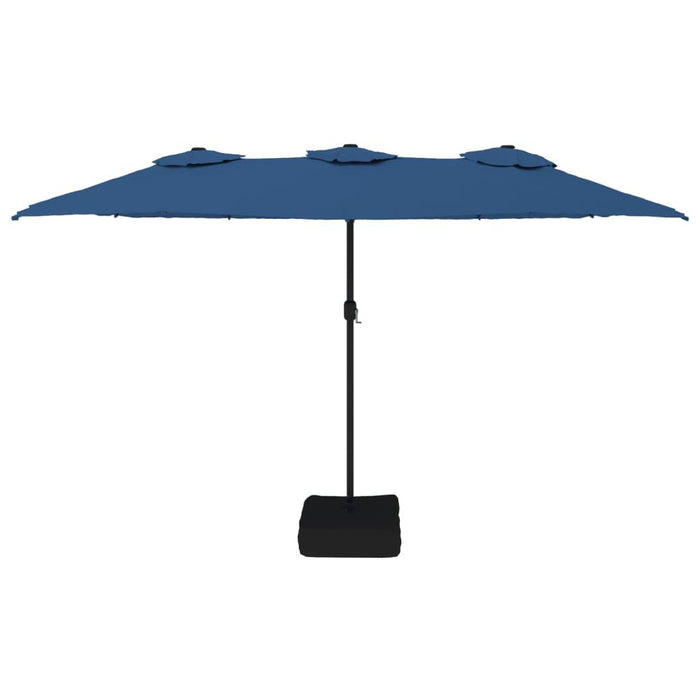 Double-Head Parasol in Azure Blue (449 x 245cm) - Little and Giant Explorers vidaXL