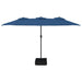 Double-Head Parasol in Azure Blue (449 x 245cm) - Little and Giant Explorers vidaXL