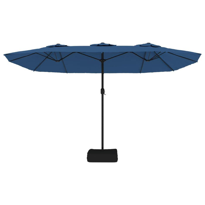 Double-Head Parasol in Azure Blue (449 x 245cm) - Little and Giant Explorers vidaXL