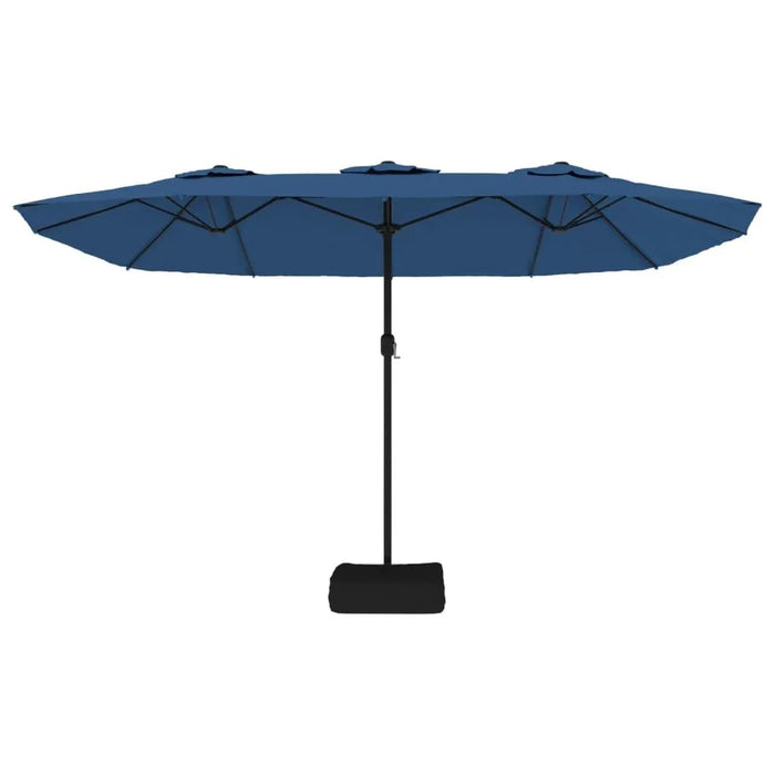 Double-Head Parasol with LEDs in Azure Blue (449 x 245cm) - Little and Giant Explorers vidaXL