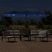 Double-Head Parasol with LEDs in Azure Blue (449 x 245cm) - Little and Giant Explorers vidaXL