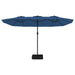 Double-Head Parasol with LEDs in Azure Blue (449 x 245cm) - Little and Giant Explorers vidaXL