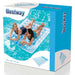 Bestway double inflatable beach bed lounger with dual air chambers, two women on raft in pool
