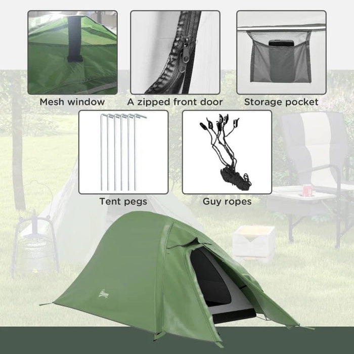 Double Layer Camping Tent (1-2 persons) - Little and Giant Explorers Outsunny