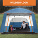 Double Layer Tunnel Tent with Porch, Living Area and 2 Bedrooms (4 - 6 persons) - Little and Giant Explorers Outsunny
