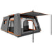 Double Layer Tunnel Tent with Porch, Living Area and 2 Bedrooms in Grey (4 - 6 persons) - Little and Giant Explorers Outsunny