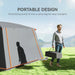 Double Layer Tunnel Tent with Porch, Living Area and 2 Bedrooms in Grey (4 - 6 persons) - Little and Giant Explorers Outsunny