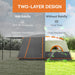 Double Layer Tunnel Tent with Porch, Living Area and 2 Bedrooms in Grey (4 - 6 persons) - Little and Giant Explorers Outsunny