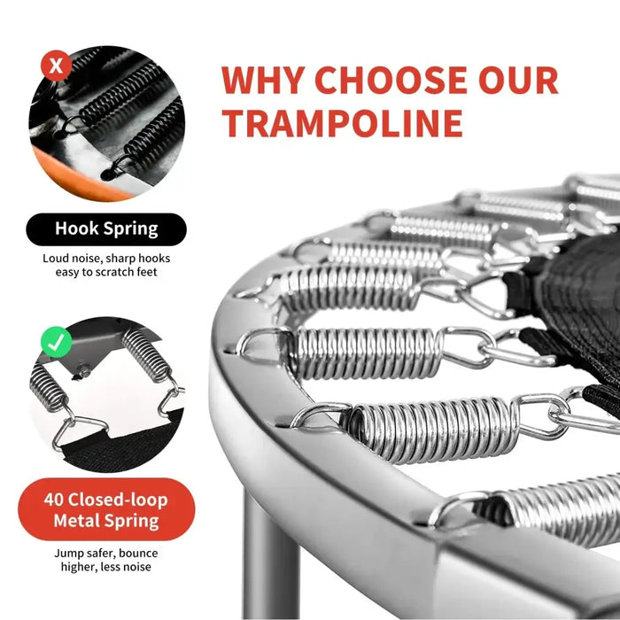 Double Oval Trampoline with Adjustable Handle - Red | 2-Person Fitness Rebounder COSTWAY - Little and Giant Explorers Costway