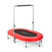 Double Oval Trampoline with Adjustable Handle - Red | 2-Person Fitness Rebounder COSTWAY - Little and Giant Explorers Costway