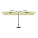 Double Parasol with Steel Pole in Sand (600 x 300cm) - Little and Giant Explorers vidaXL