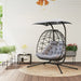 Rattan Double Hanging Egg Chair with Canopy and Cushions - Little and Giant Explorers Outsunny