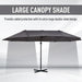 Double Canopy Offset Parasol Umbrella with Steel Pole in Grey - Little and Giant Explorers Outsunny