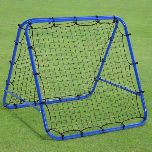 Double Sided Football Rebound Goal with 5 Adjustable Angles in Blue (100L x 95D x 90Hcm) - Little and Giant Explorers HOMCOM