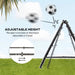 Double Sided Football Rebounder Net with 5 Adjustable Angles in Black - Little and Giant Explorers HOMCOM