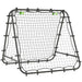 Double Sided Football Rebounder Net with 5 Adjustable Angles in Black - Little and Giant Explorers HOMCOM