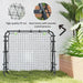 Double Sided Football Rebounder Net with 5 Adjustable Angles in Black - Little and Giant Explorers HOMCOM