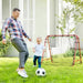 Double Sided Football Rebounder Net with 5 Adjustable Angles in Red - Little and Giant Explorers HOMCOM