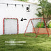 Double Sided Football Rebounder Net with 5 Adjustable Angles in Red - Little and Giant Explorers HOMCOM