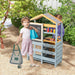 Double-Sided Mud Kitchen Multicolour | BBQ Grill and Grocery Store Combination - Little and Giant Explorers Costway
