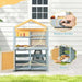 Double-Sided Mud Kitchen Multicolour | BBQ Grill and Grocery Store Combination - Little and Giant Explorers Costway