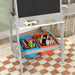 Double Sided Painting Easel with Chalk Board in Grey - Little and Giant Explorers AIYAPLAY