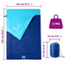 Double Sleeping Bag with Pillows for Adults Camping 3-4 Seasons in Navy and Blue - Little and Giant Explorers vidaXL