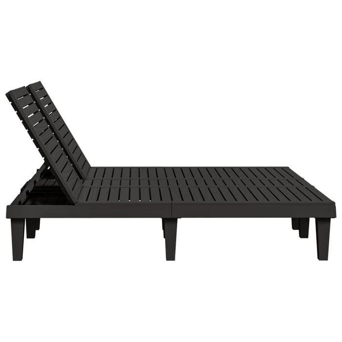 Double Sun Lounger in Black - Little and Giant Explorers vidaXL