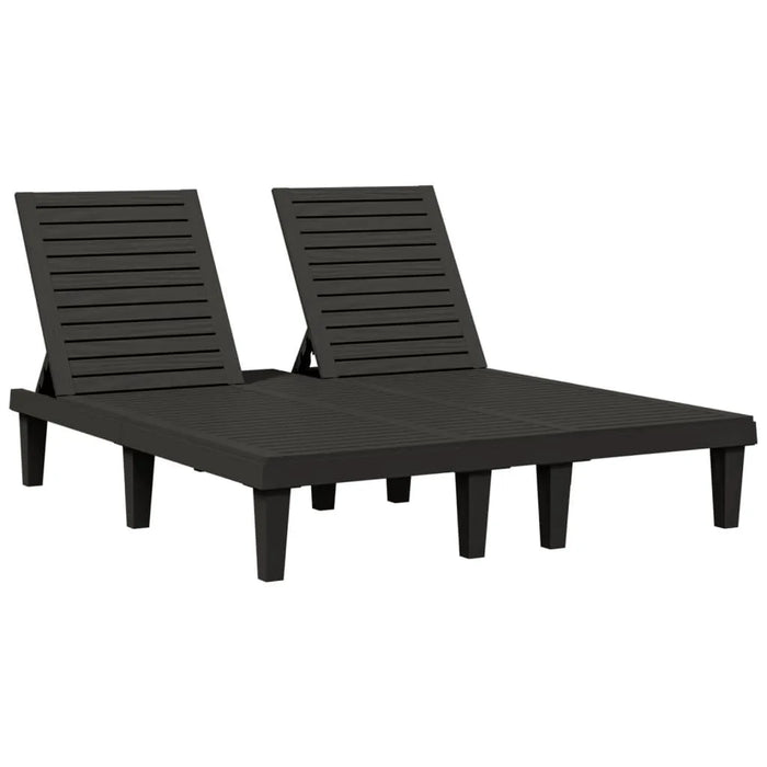 Double Sun Lounger in Black - Little and Giant Explorers vidaXL