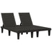 Double Sun Lounger in Black - Little and Giant Explorers vidaXL