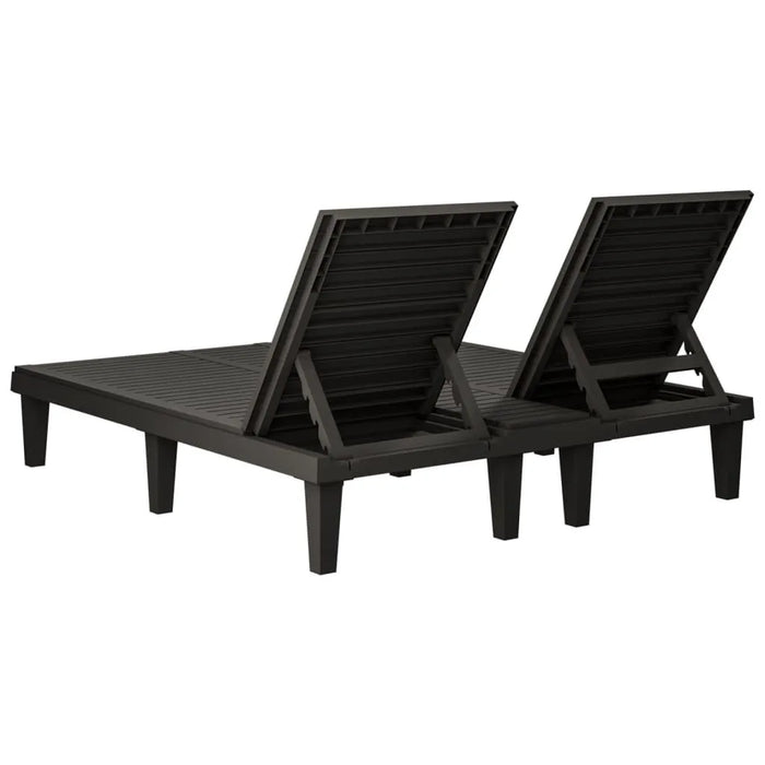 Double Sun Lounger in Black - Little and Giant Explorers vidaXL