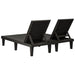 Double Sun Lounger in Black - Little and Giant Explorers vidaXL