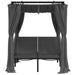 Double Sun Lounger with Side and Top Curtains in Anthracite - Little and Giant Explorers vidaXL