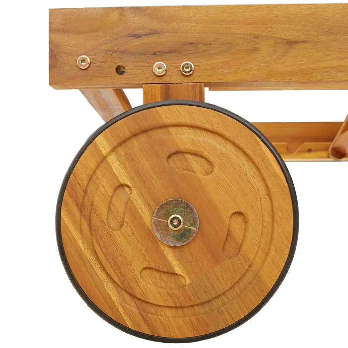 Double Sun Lounger with Wheels and Cushion - Little and Giant Explorers vidaXL