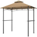 Double-Tier BBQ Gazebo Shelter in Khaki 2.5M (8ft) - Little and Giant Explorers Outsunny