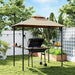 Double-Tier BBQ Gazebo Shelter in Khaki 2.5M (8ft) - Little and Giant Explorers Outsunny