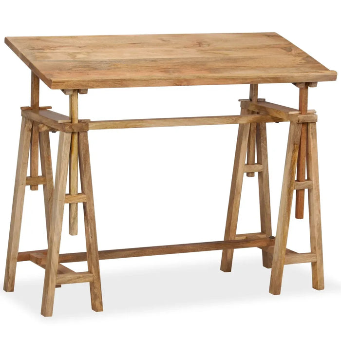 Drafting Table in Solid Mango Wood (116 x 50 x 76cm) - Little and Giant Explorers vidaXL