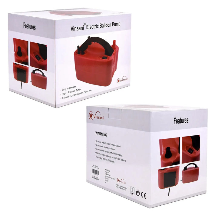 Dual Nozzle Balloon Inflator Pump | 600W Electric Balloon Blower - Automatic Modes VINSANI - Little and Giant Explorers Vinsani