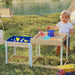 2-Pieces Wooden Outdoor Sand and Water Play Tables - Little and Giant Explorers AIYAPLAY