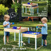 2-Pieces Wooden Outdoor Sand and Water Play Tables - Little and Giant Explorers AIYAPLAY