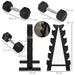 Dumbbell Rack with 6 Rubber Dumbbells | 4kg, 5kg and 6kg Weights SPORTNOW - Little and Giant Explorers SPORTNOW